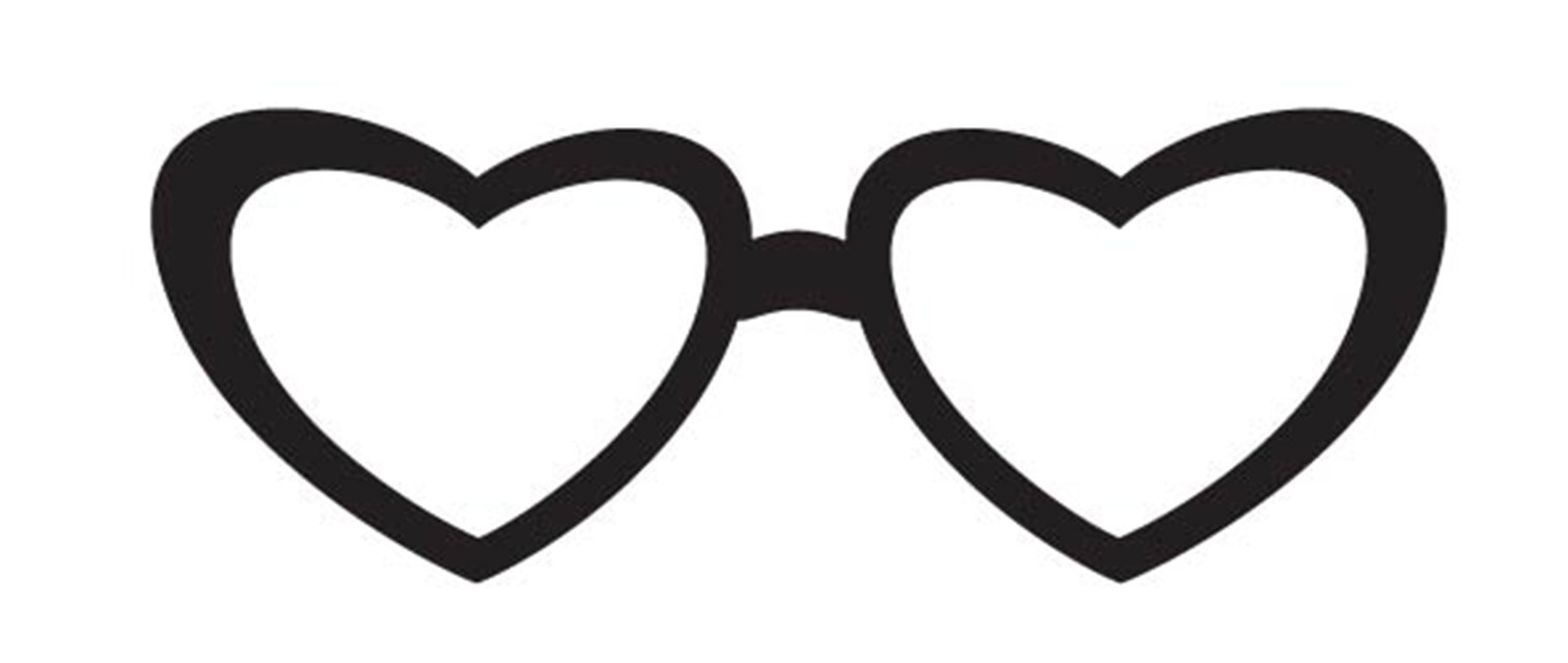 Herzförmige Brille als Symbol für nachhaltige Brillenmode – steht für Umweltbewusstsein und Liebe zum Detail.